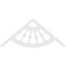 Ekena Millwork Pitch Classic Wagon Wheel Architectural Grade PVC Gable Pediment, 60"W x 25"H x 1"P (10/12) GPP060X025X100CWW - alternate 5